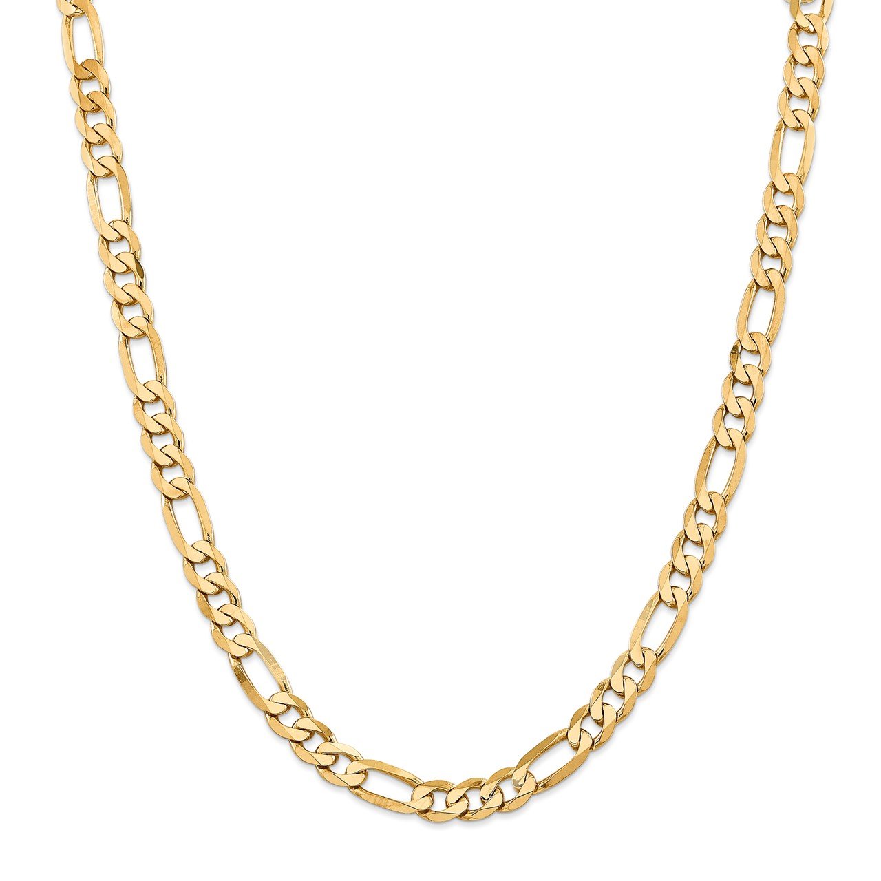 14k 7.5mm Flat Figaro Chain