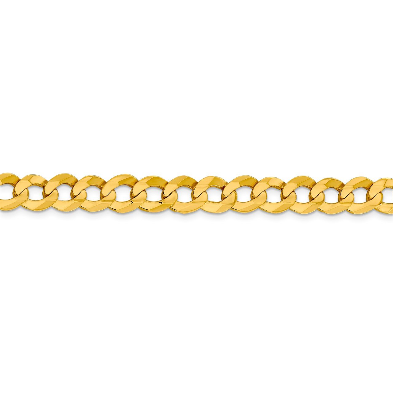 14k 9.4mm Lightweight Flat Cuban Chain-3