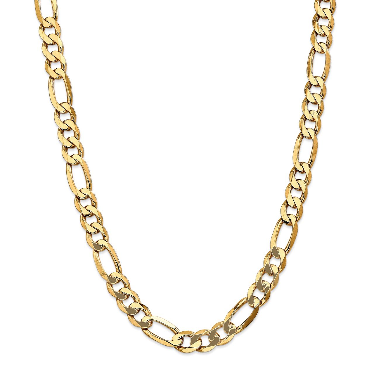 14k 10mm Flat Figaro Chain