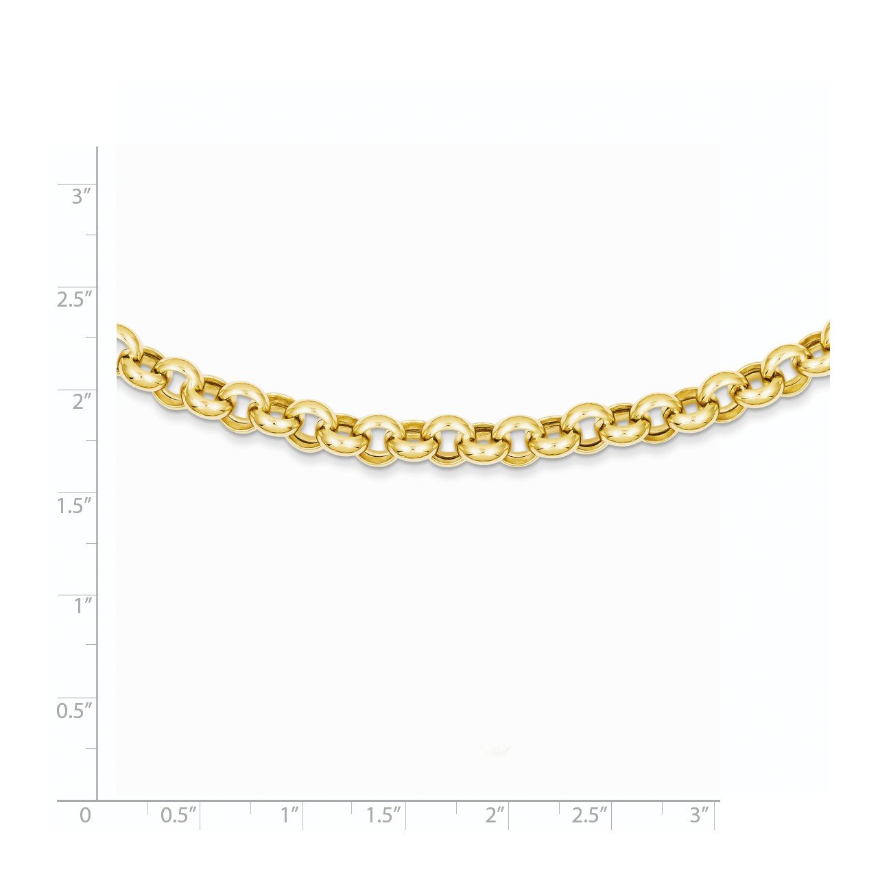 14k 18in 7mm Polished Fancy Rolo Link Necklace-1