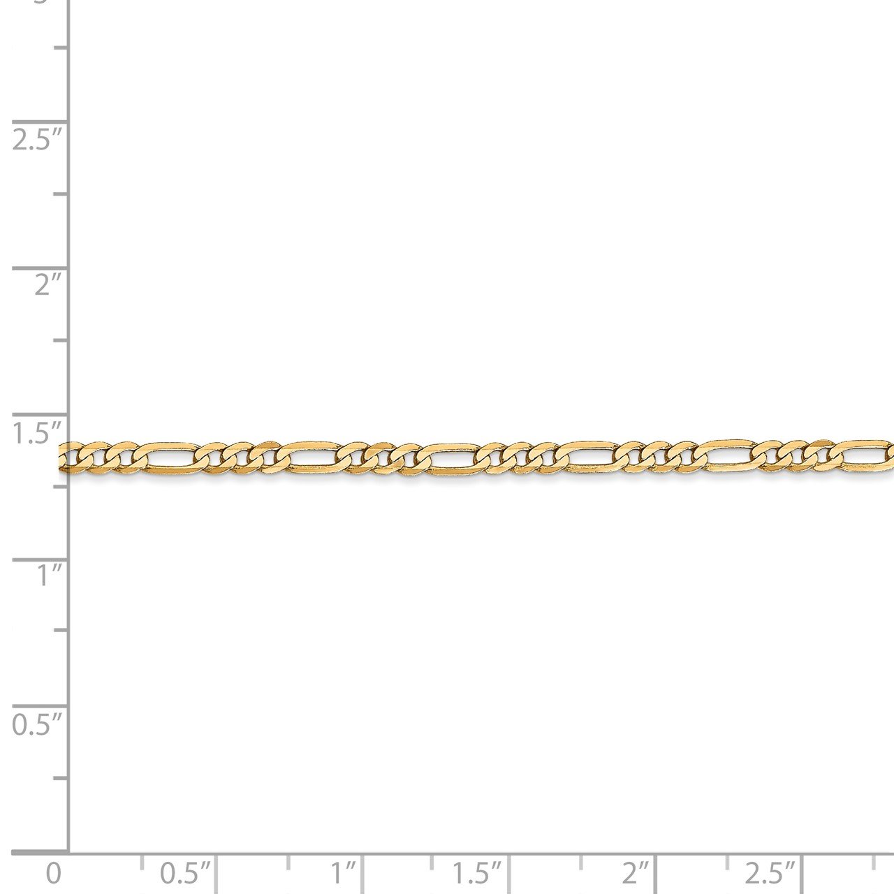 14k 2.75mm Flat Figaro Chain-4