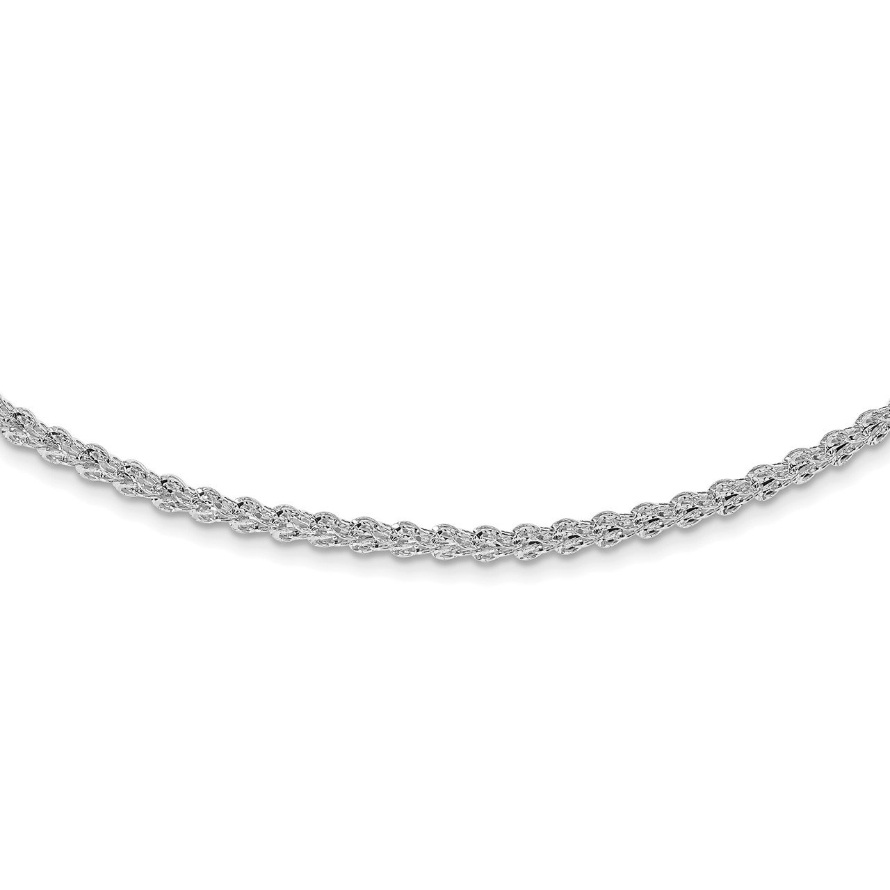 14K White Gold Polished Fancy Link Necklace