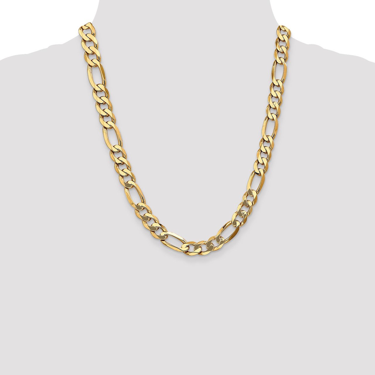 14k 10mm Flat Figaro Chain-1