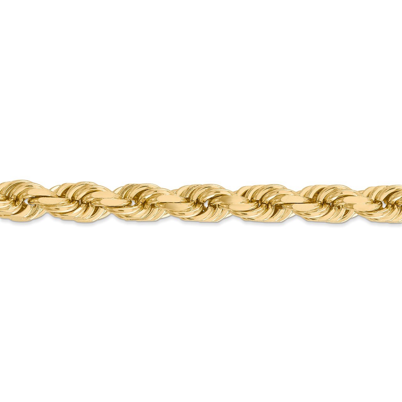14K 8mm D/C Rope with Fancy Lobster Clasp Chain-2