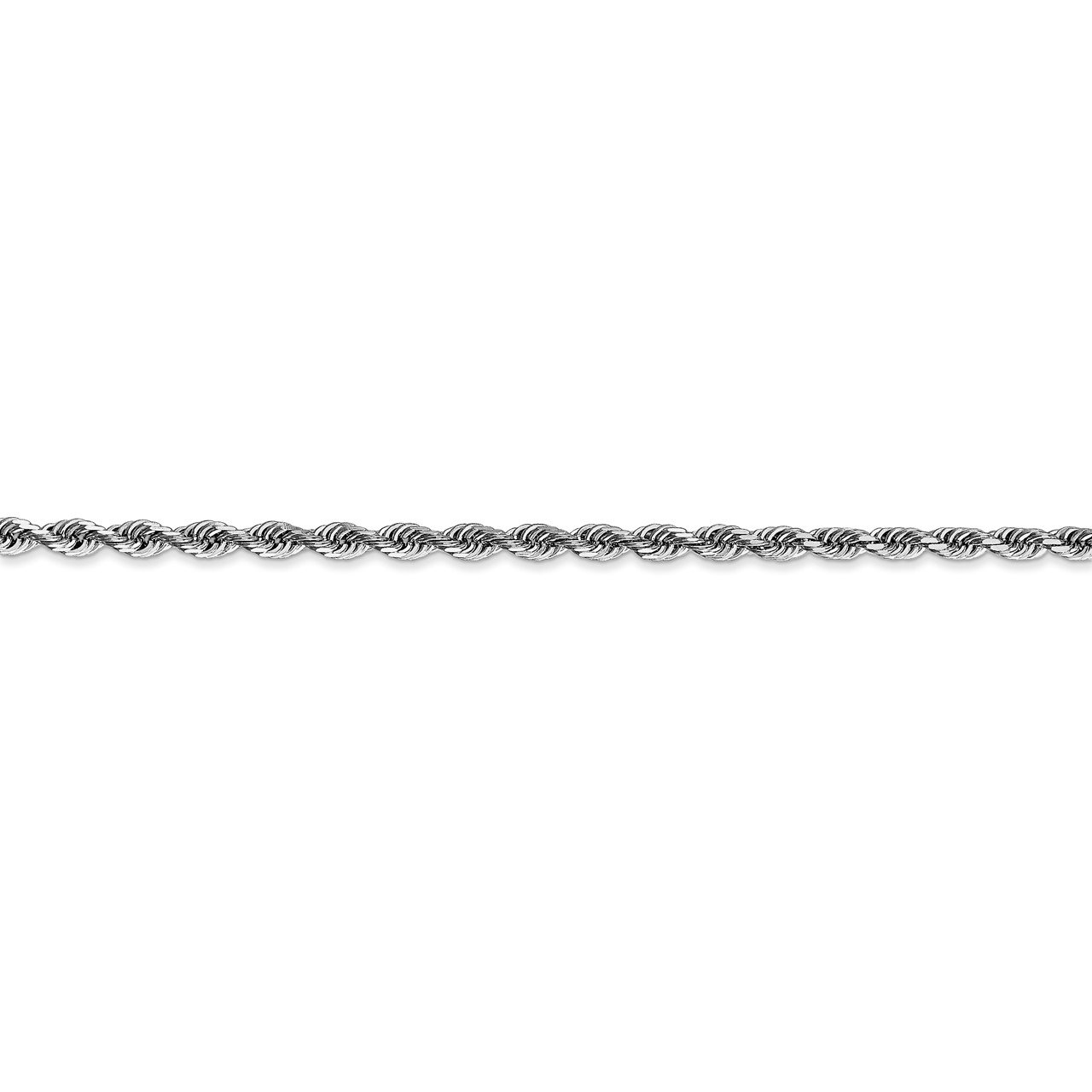 14k White Gold 2.75mm D/C Quadruple Rope Chain-2
