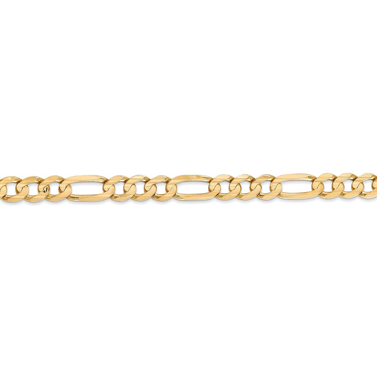 14k 6mm Concave Open Figaro Chain-2