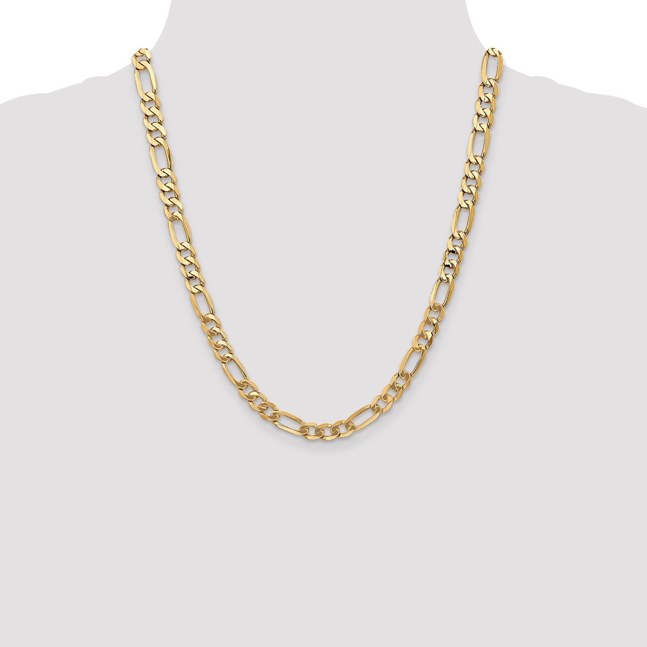 14k 7mm Flat Figaro Chain-1