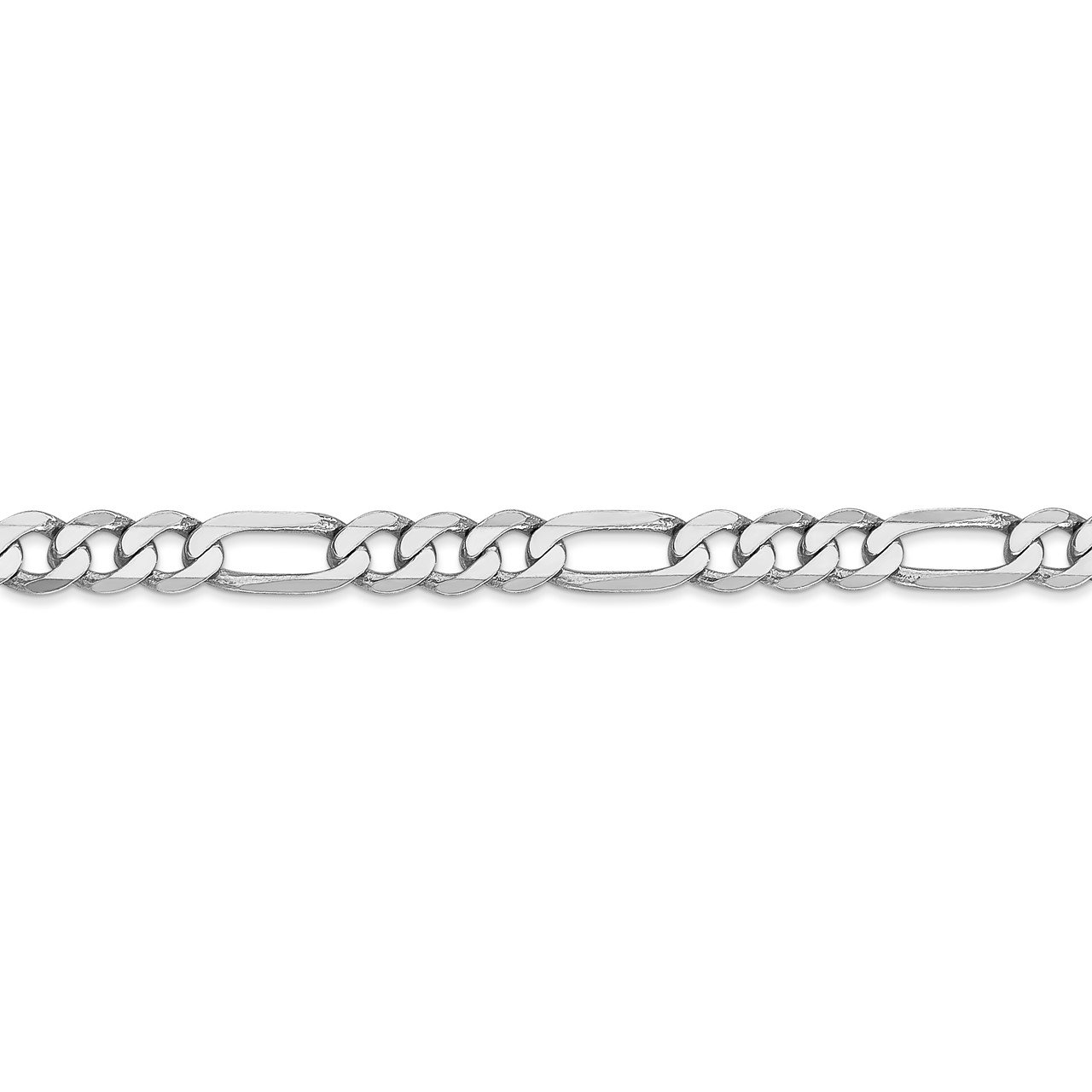 14k WG 5.5mm Flat Figaro Chain-2