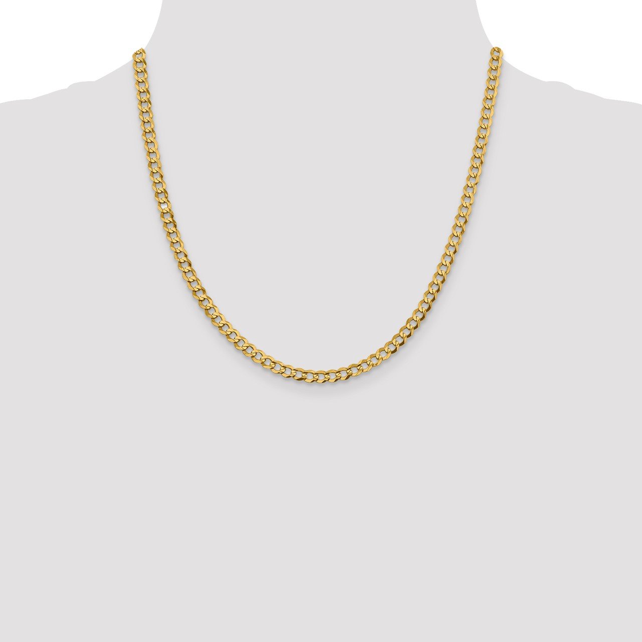 14k 4.7mm Lightweight Flat Cuban Chain-2