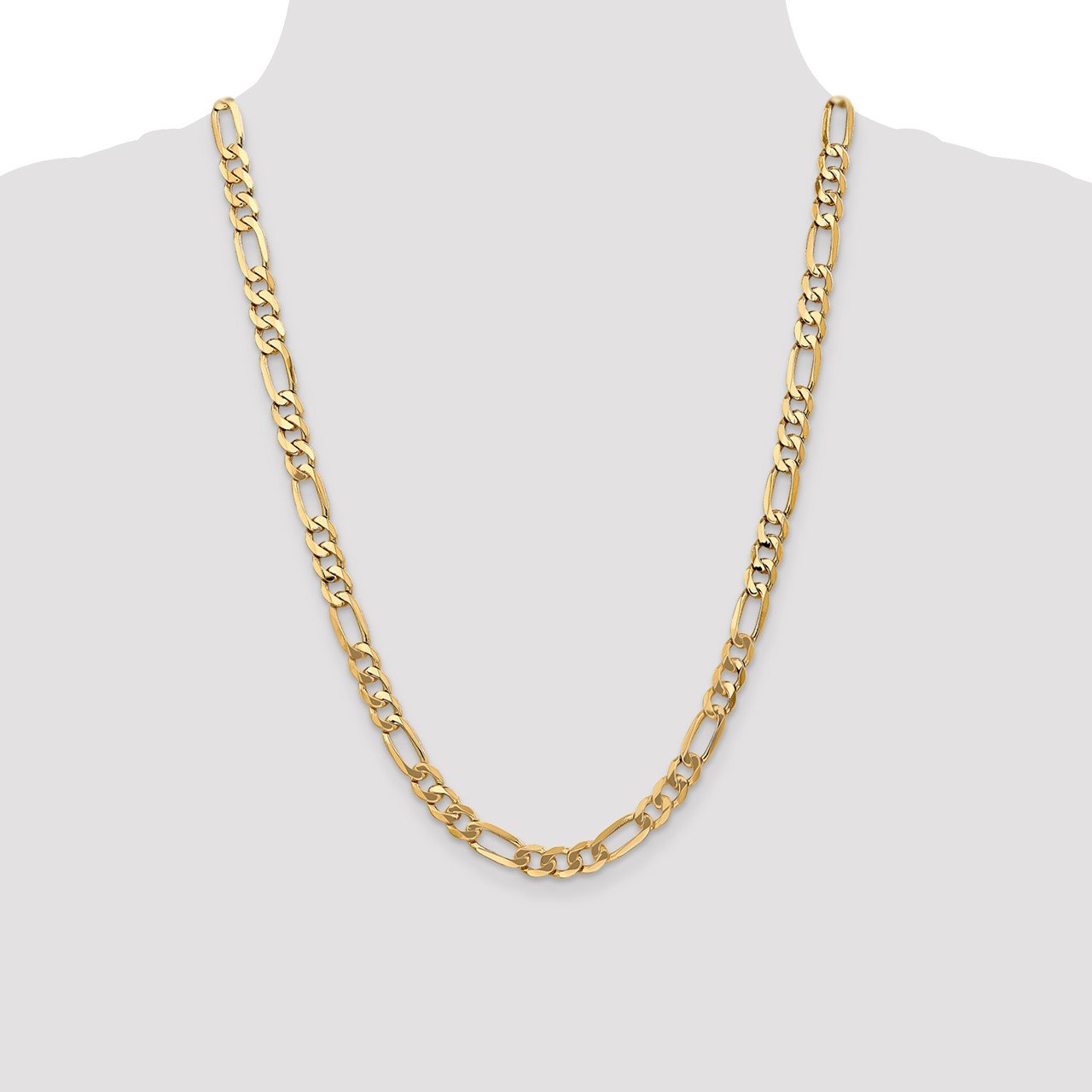 Leslie's 14K 7mm Flat Figaro Chain-1