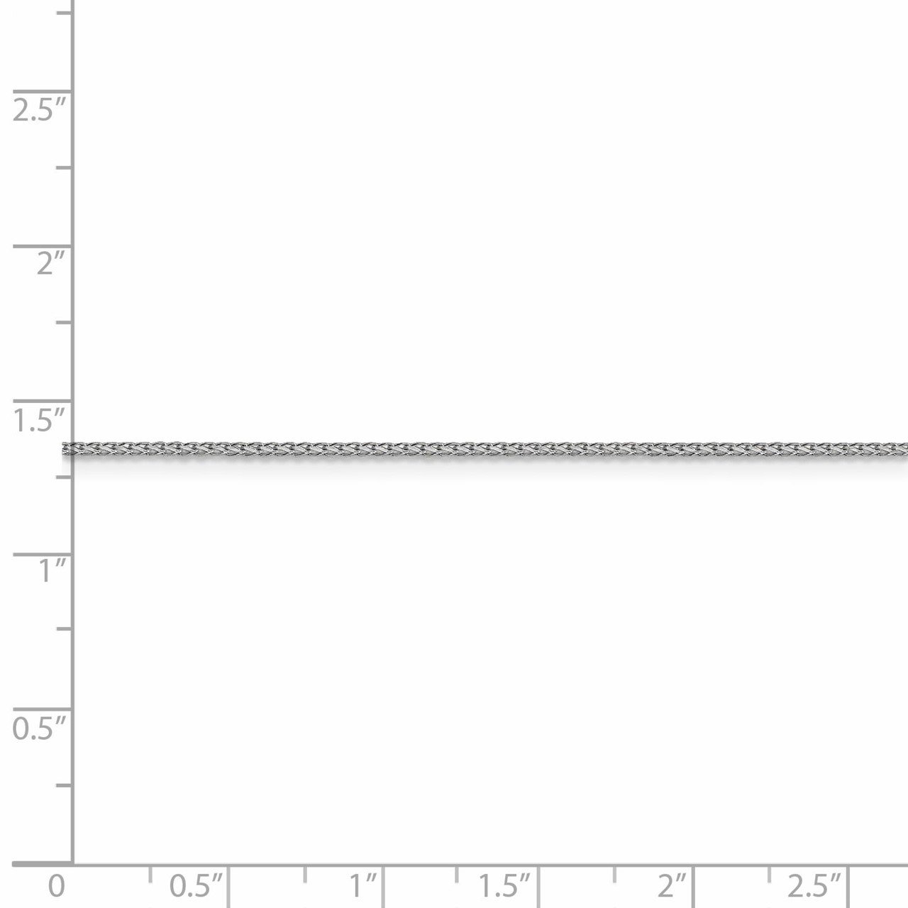 Leslie's 14K White Gold 1mm D/C Open Franco Chain-4