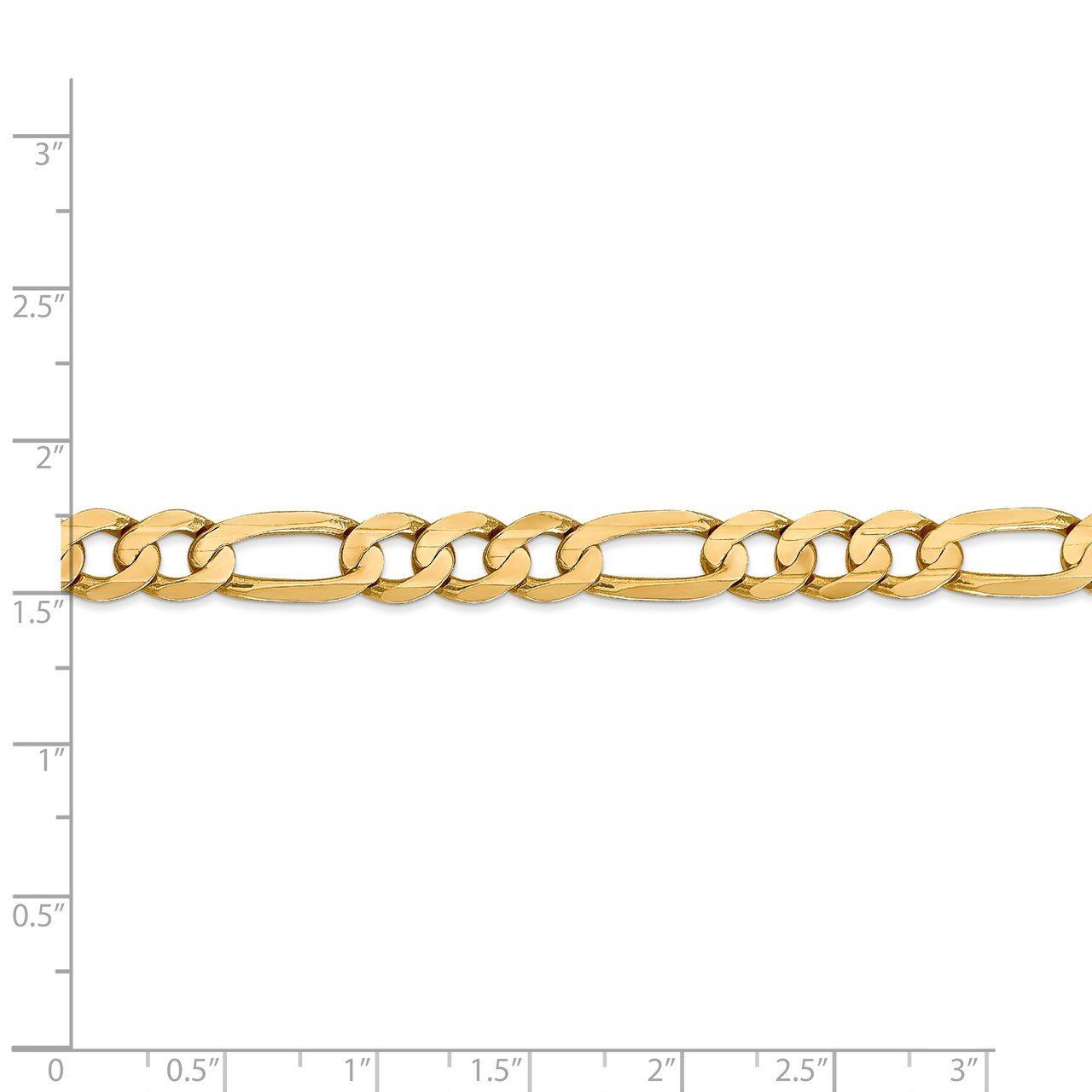 14k 7.5mm Concave Open Figaro Chain-4