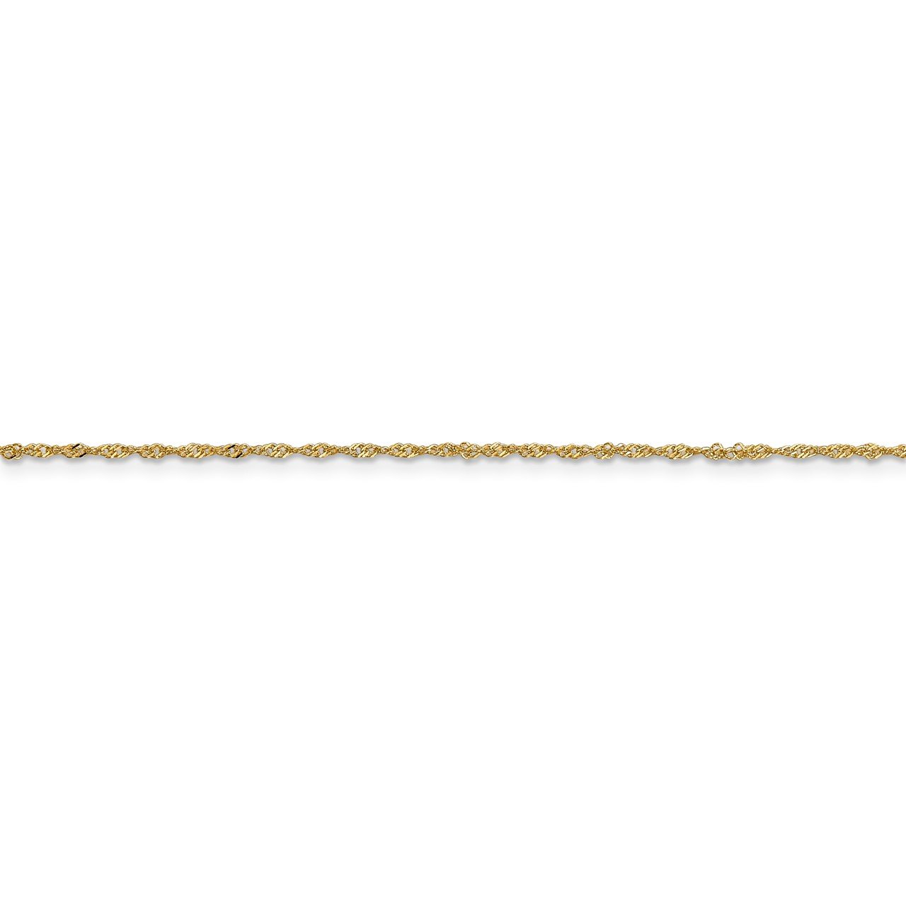Leslie's 14K 1mm Singapore with Spring Ring Clasp Chain-2