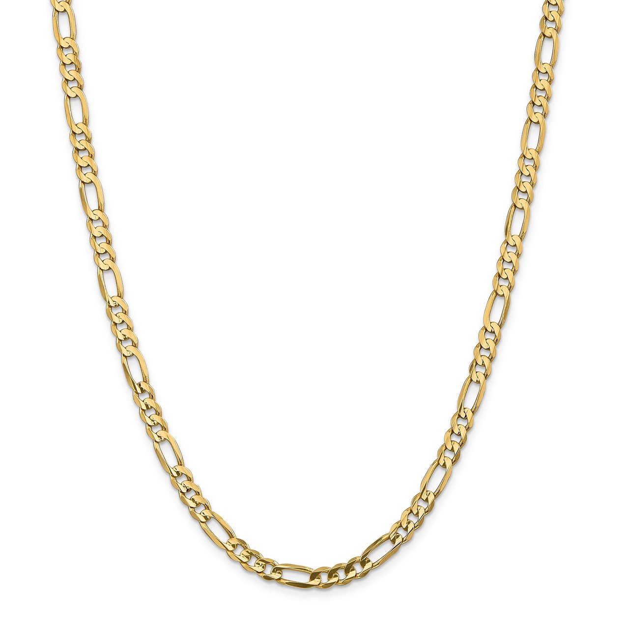 14k 5.5mm Concave Open Figaro Chain