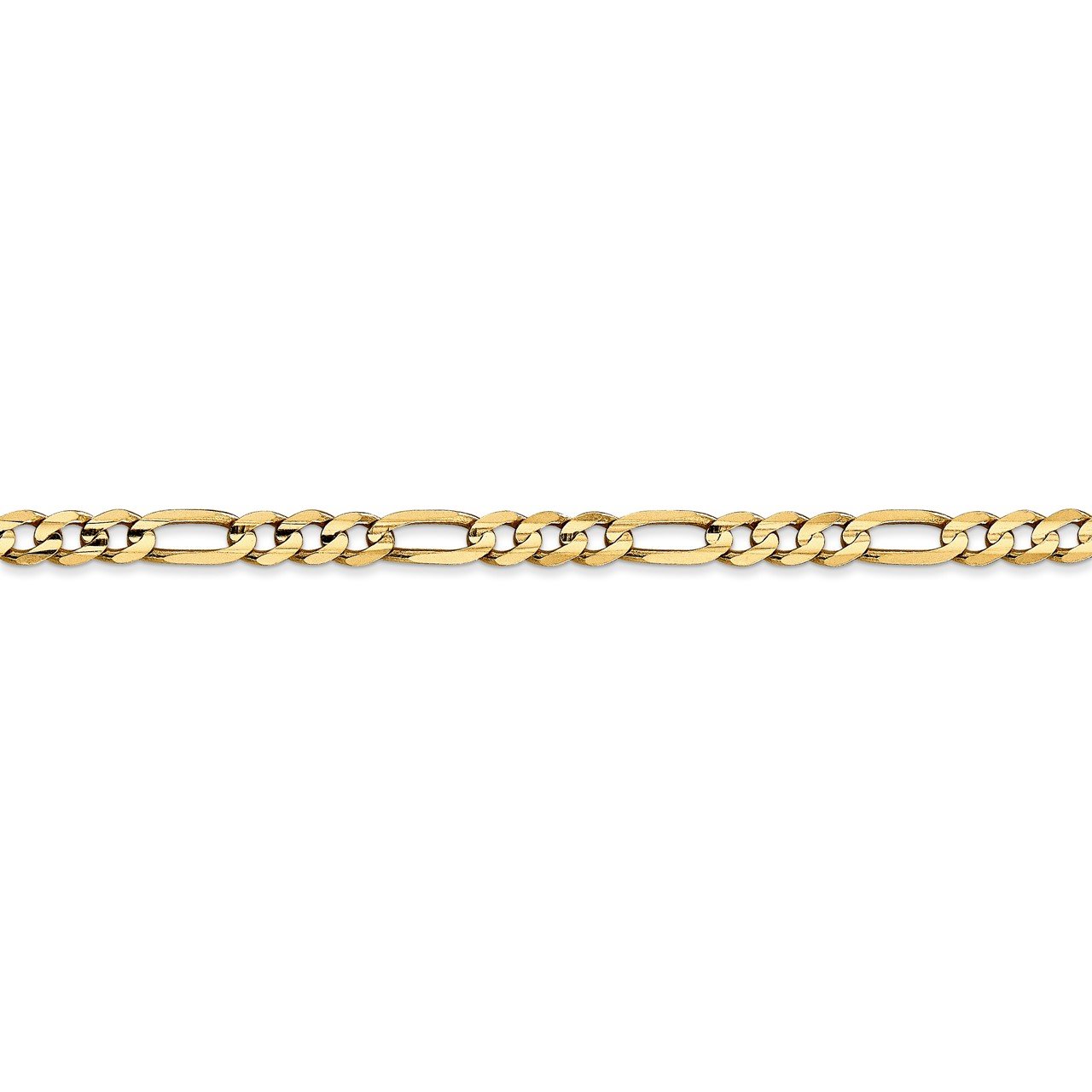 14k 4mm Concave Open Figaro Chain-2