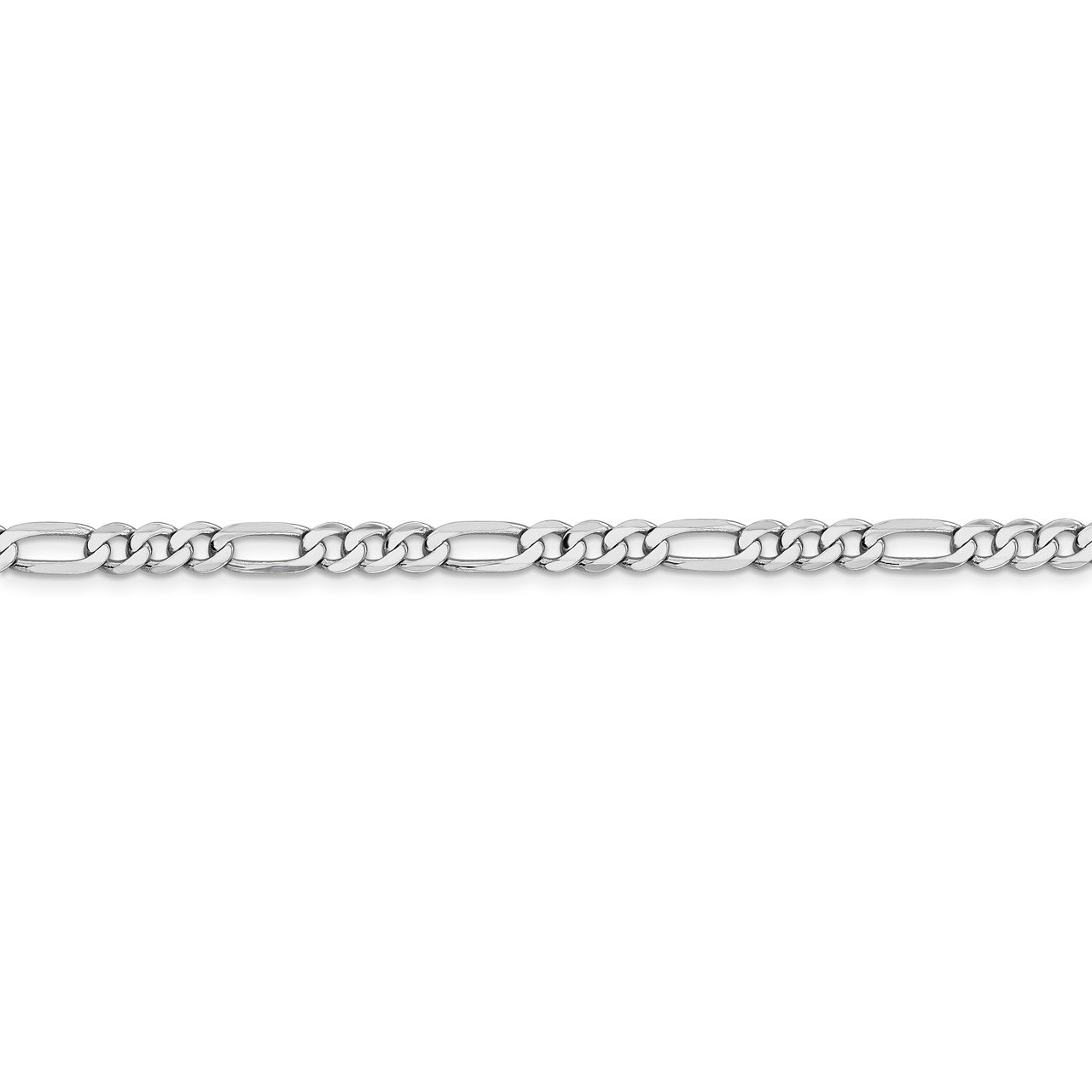 Leslie's 14K White Gold 5mm Flat Figaro Chain-2