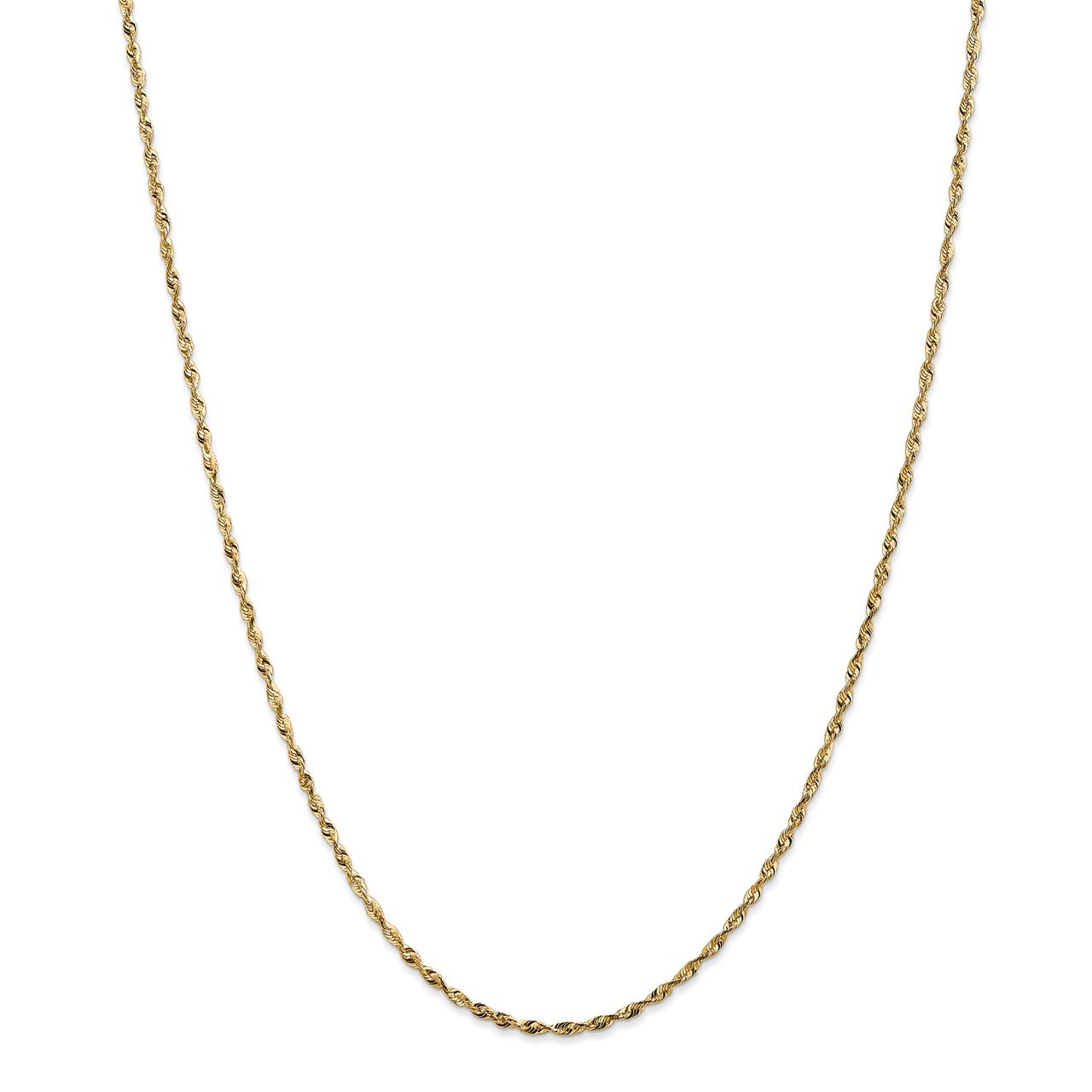 14k 1.8mm Extra-Light D/C Rope Chain