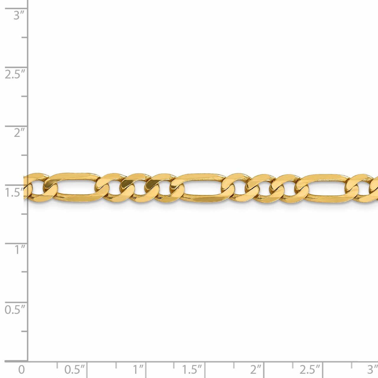 Leslie's 14K 6.25mm Flat Figaro Chain-4