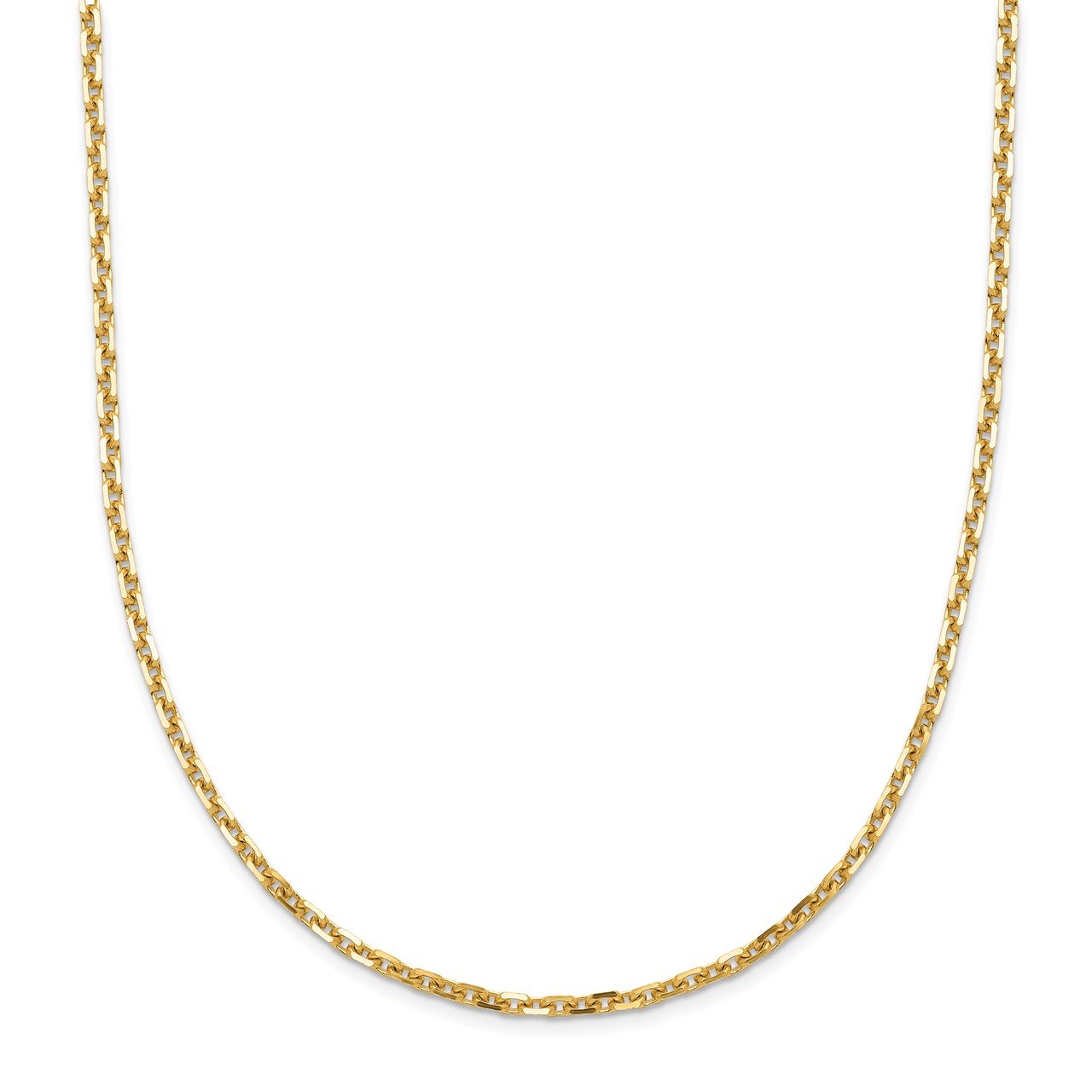14k Polished and D/C 1.4mm 20in Cable Chain-1