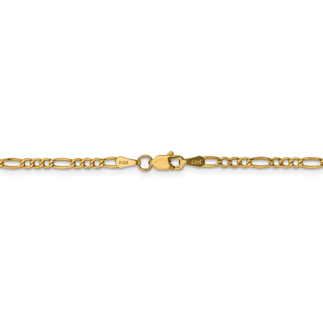 14k 2.5mm Semi-Solid Figaro Chain-3