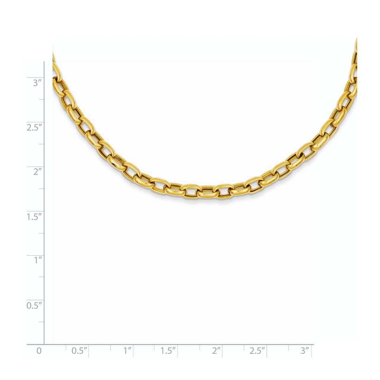 14k 18in 4.5mm Polished Fancy Link Necklace-1