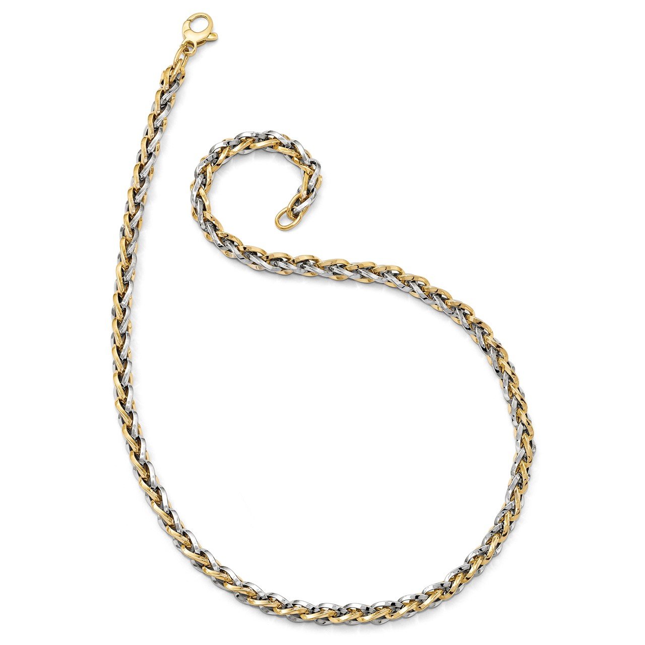 Leslie's 14K Two-tone Polished Fancy Link Necklace-1