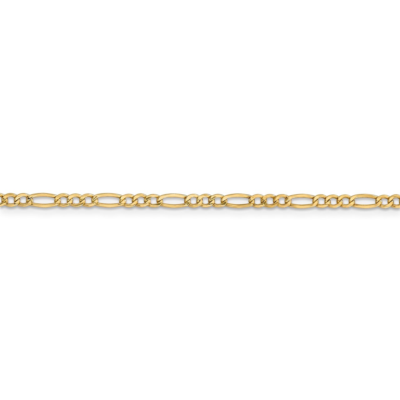 14k 2.5mm Semi-Solid Figaro Chain-2