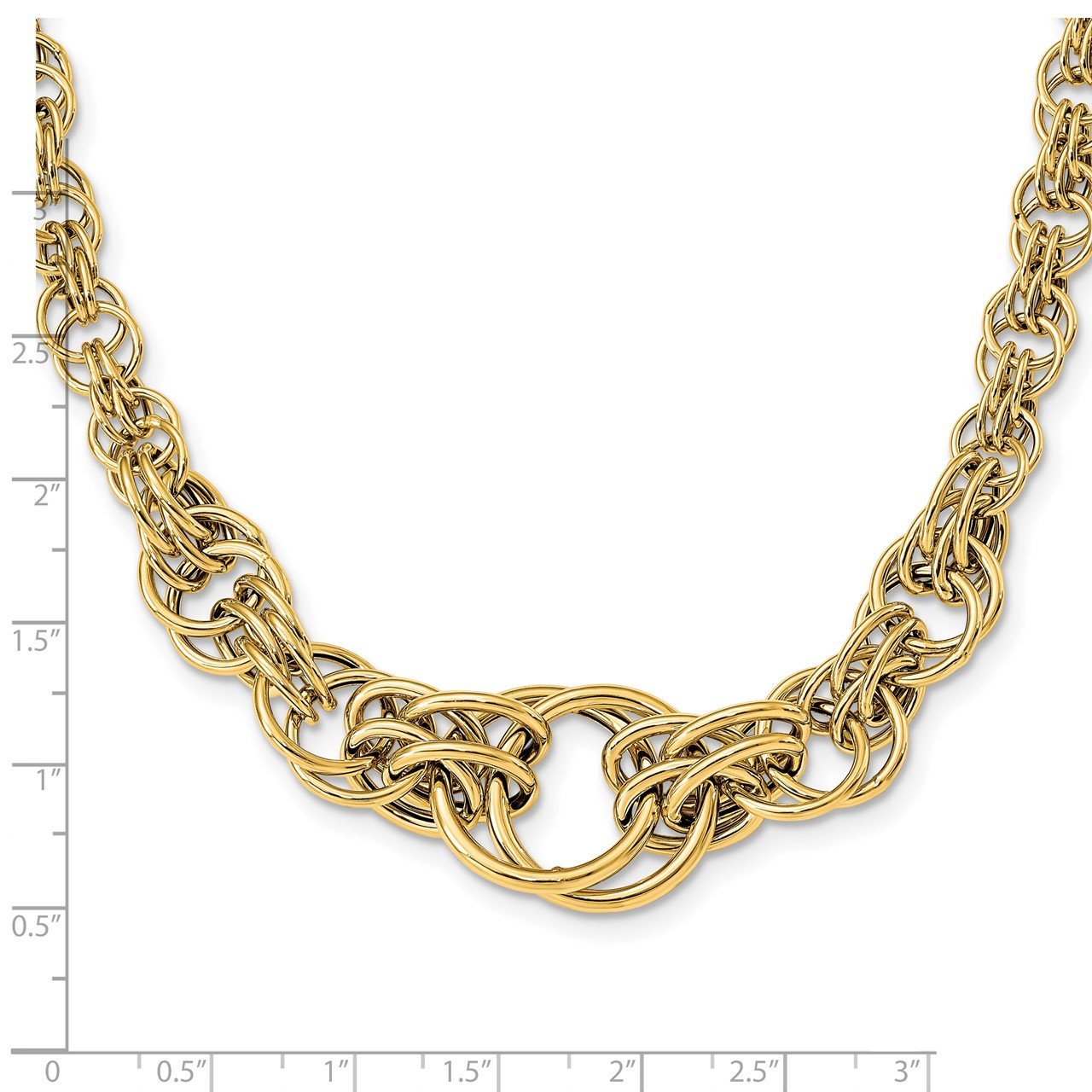 Leslie's 14k Polished Fancy Link Necklace-3
