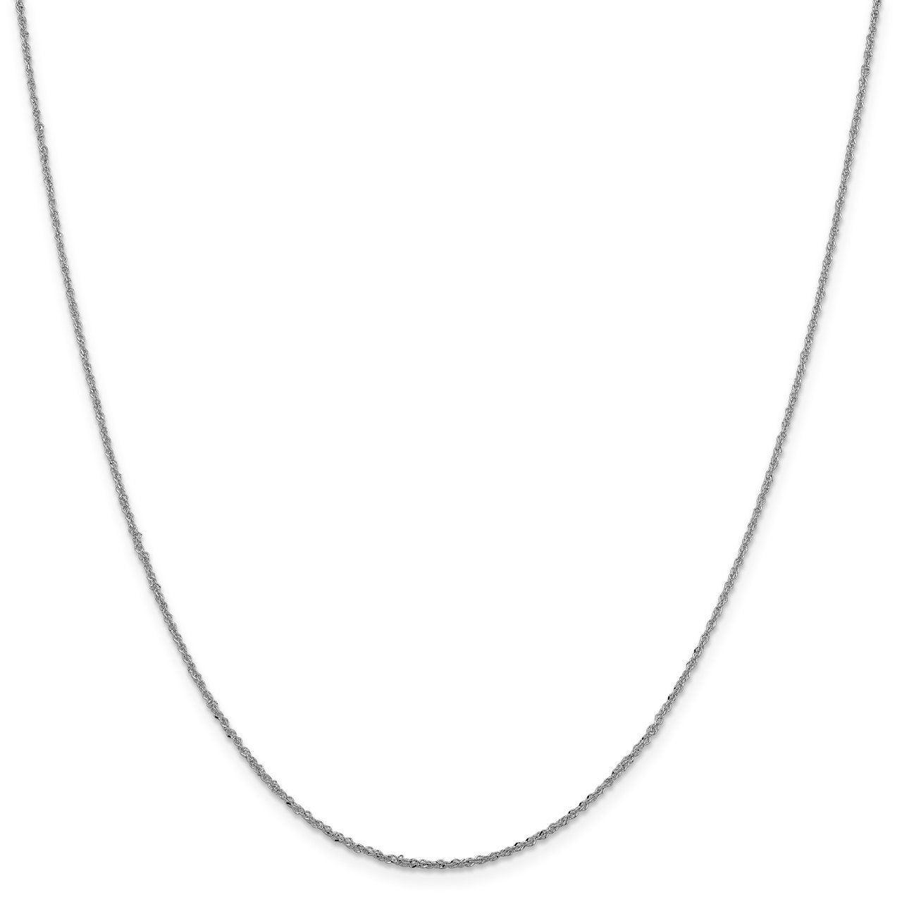 Leslie's 14K White Gold 1.3mm Sparkle Singapore Chain