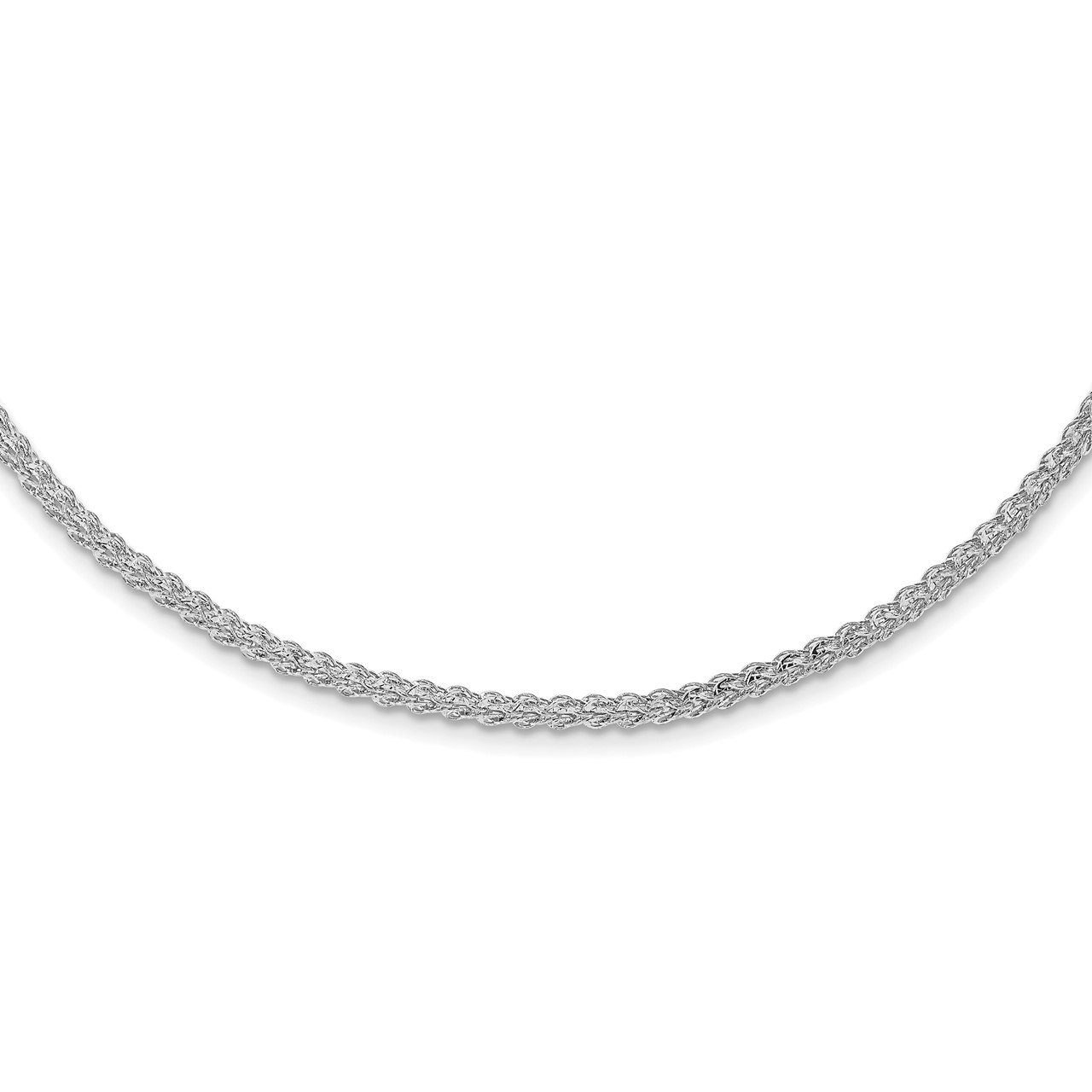 14K White Gold Polished Fancy Link Necklace