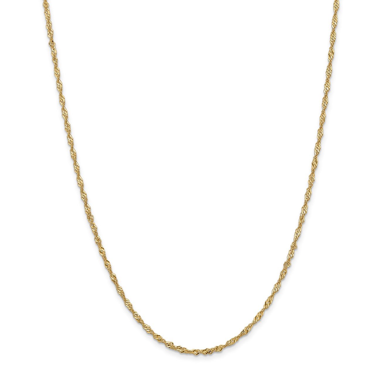 14k 2mm Singapore Chain