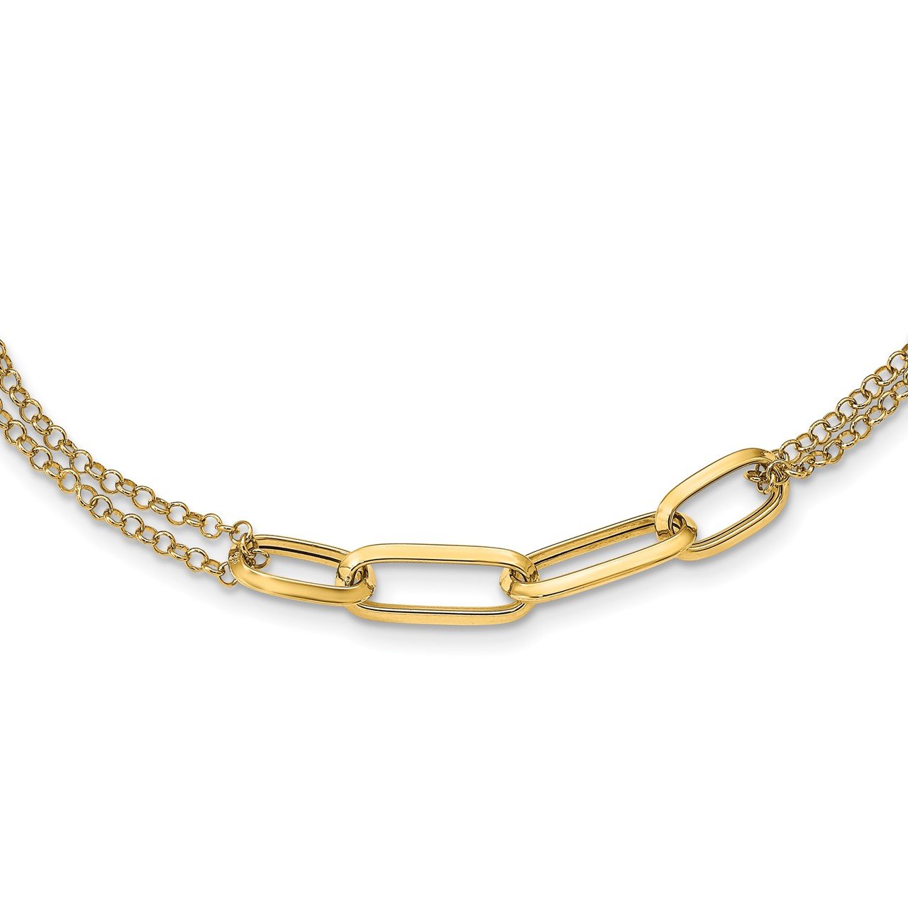 14k Polished Multi Link 17.75in Necklace