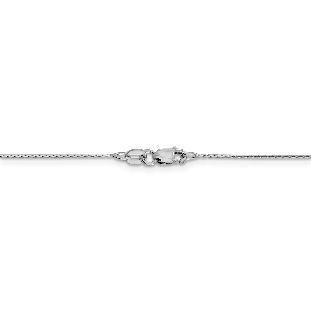 Leslie's 14K White Gold .6mm Boston Link Chain-3