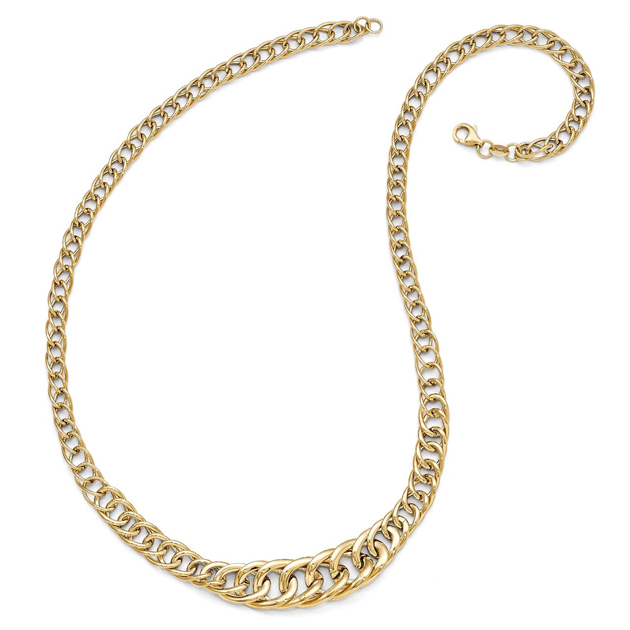 Leslie's 14K Polished Fancy Link Necklace-1