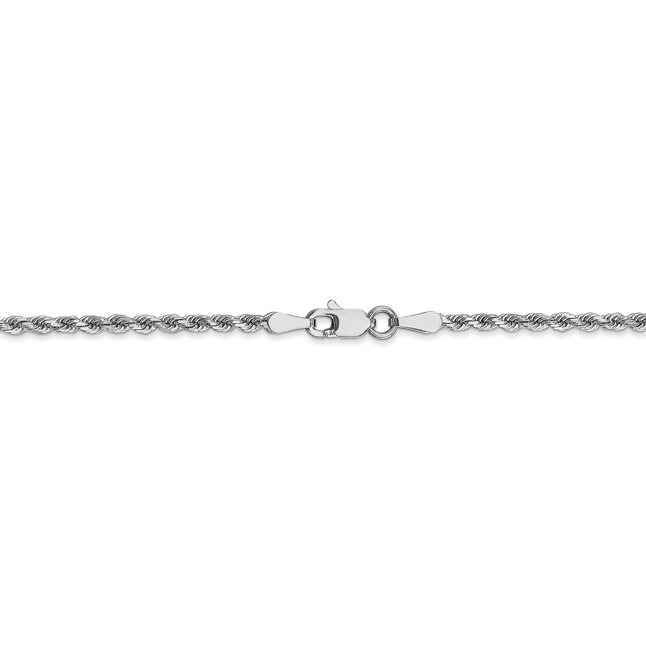 Leslie's 14K White Gold 2mm Diamond-Cut Rope Chain-3