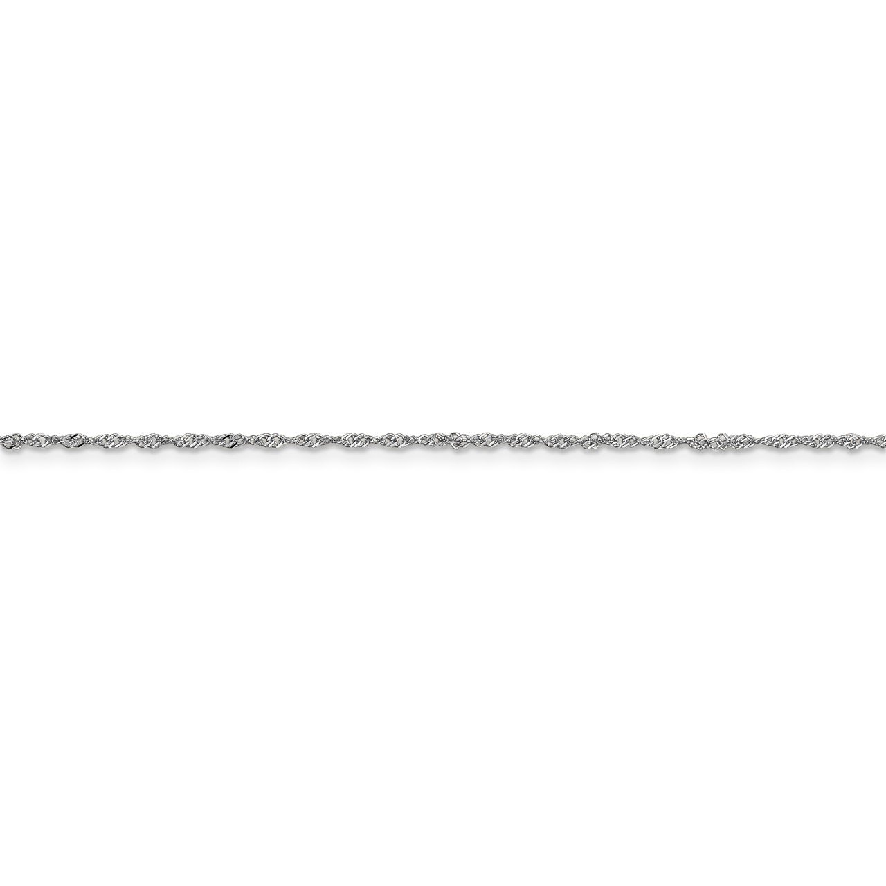Leslie's 14K White Gold 1mm Singapore with Lobster Clasp Chain-2