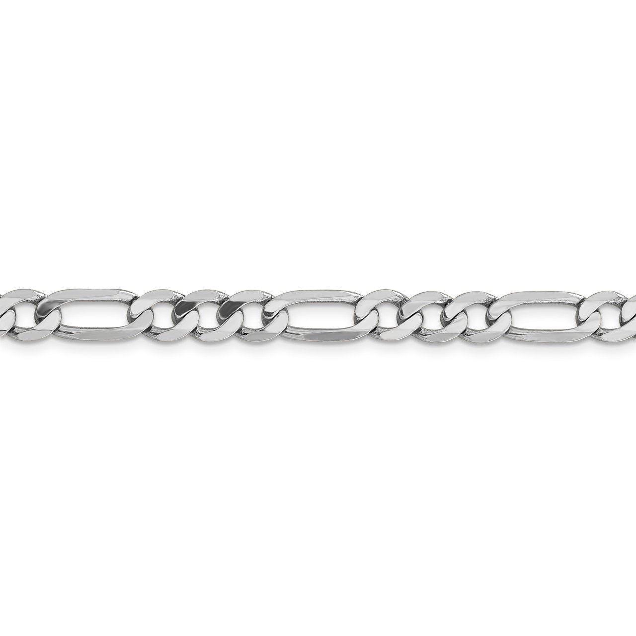 Leslie's 14K White Gold 6mm Flat Figaro Chain-2