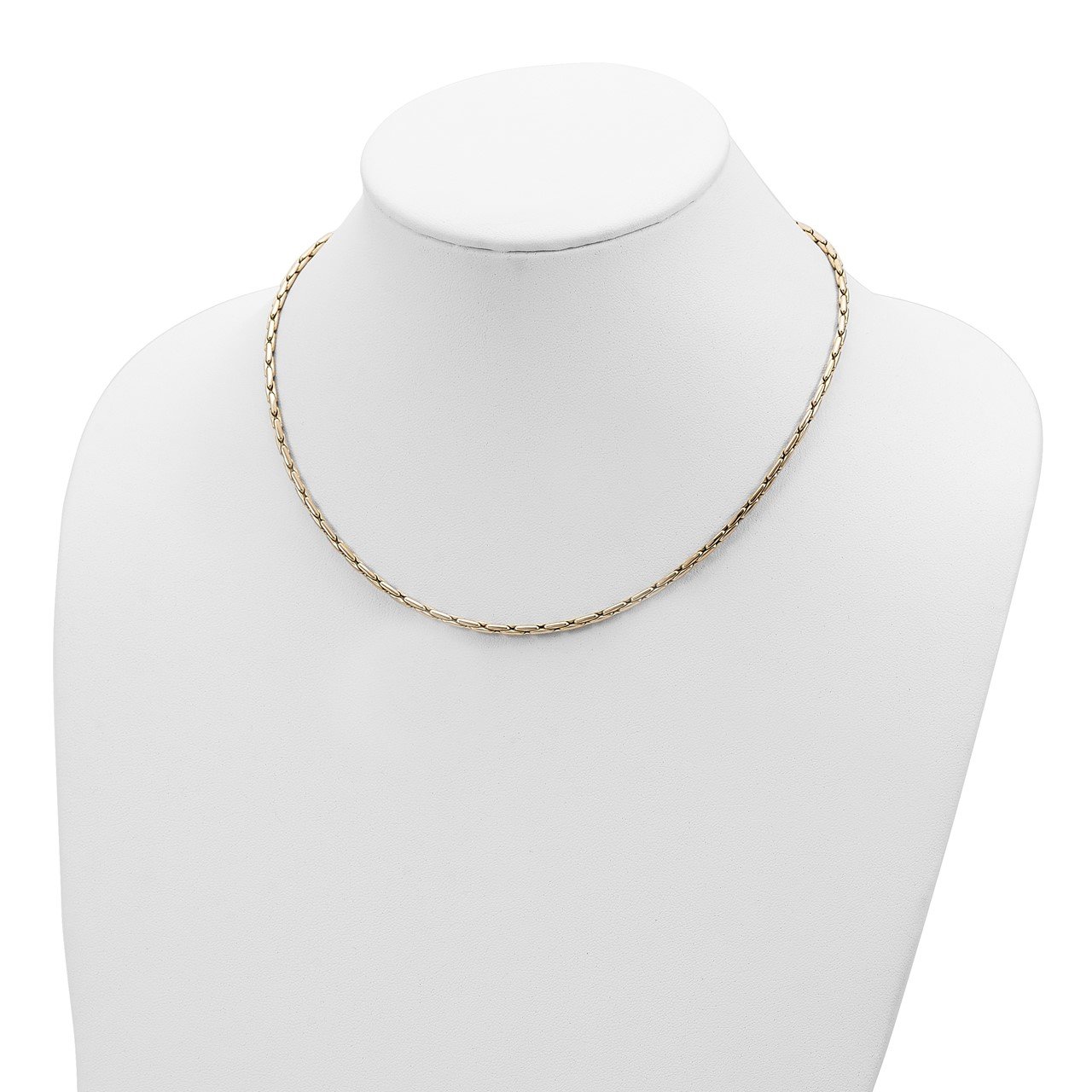 14K Polished Fancy Link Necklace-1