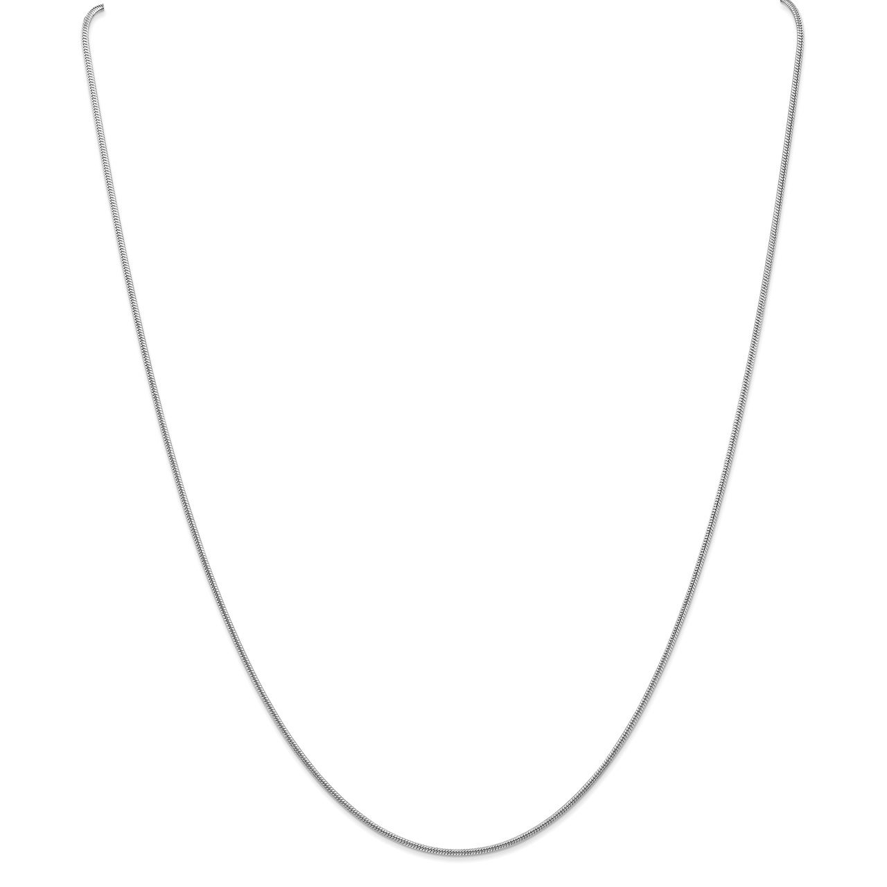 Leslie's 14K White Gold 1.3mm Round Snake Chain