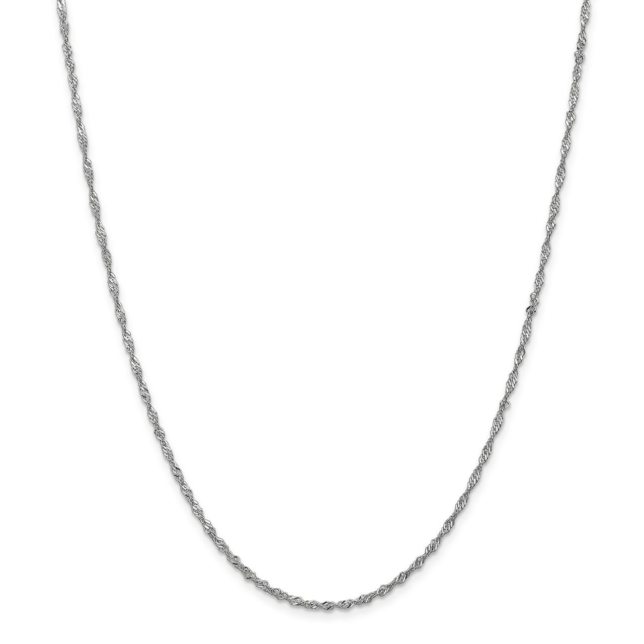 14k WG 1.7mm Singapore Chain
