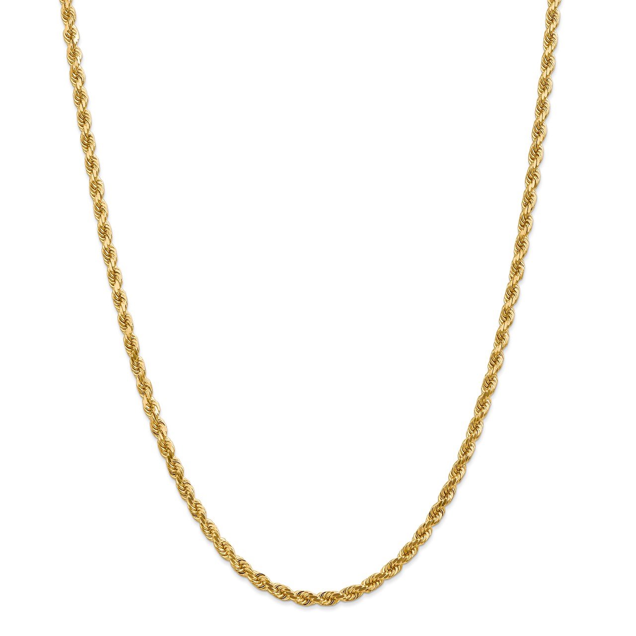 14k 4mm D/C Rope with Lobster Clasp Chain