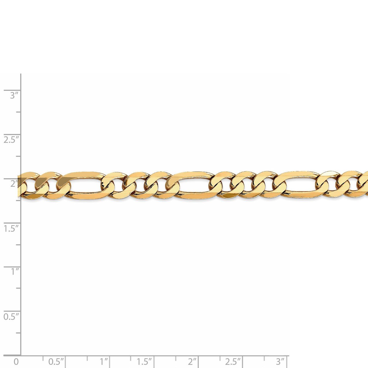 Leslie's 14K 7.5mm Flat Figaro Chain-4