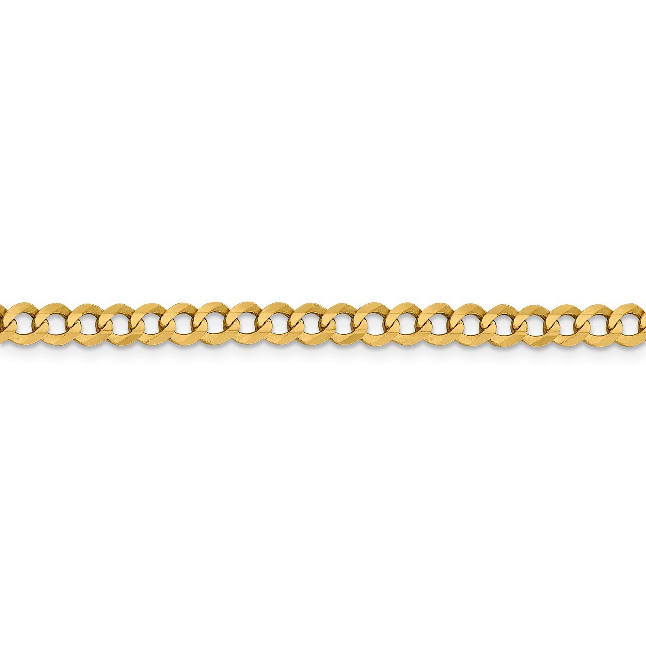 14k 4.7mm Lightweight Flat Cuban Chain-3