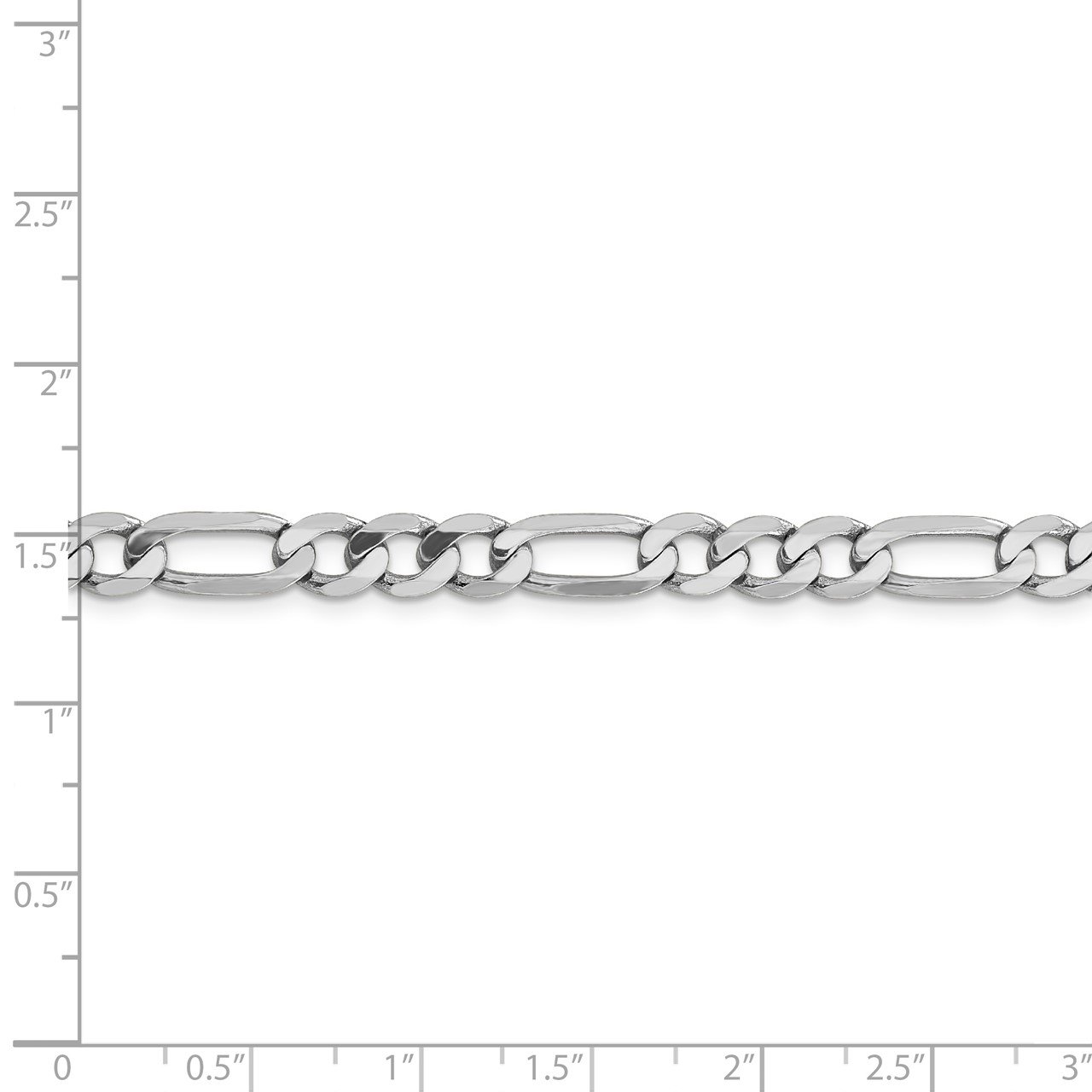 14k WG 6mm Flat Figaro Chain-4