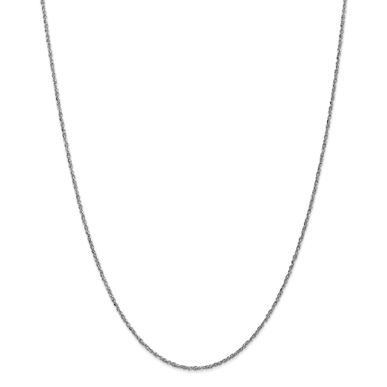 14K White Gold 1.7mm Ropa Chain