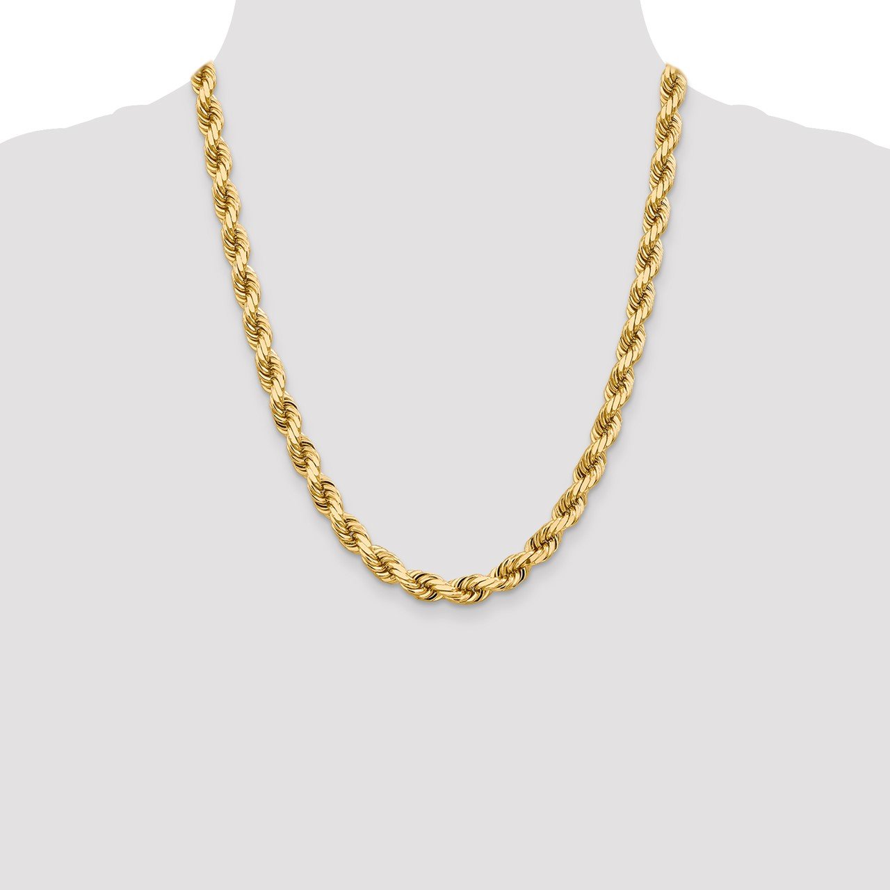 14K 8mm D/C Rope with Fancy Lobster Clasp Chain-1