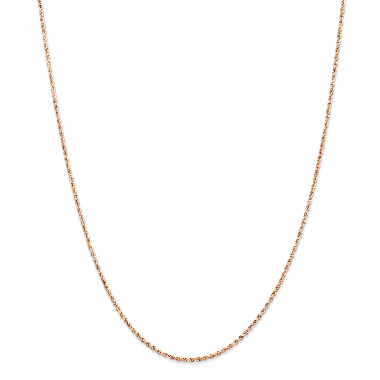 Leslie's 14K Rose Gold 1.5mm Diamond-Cut Rope Chain