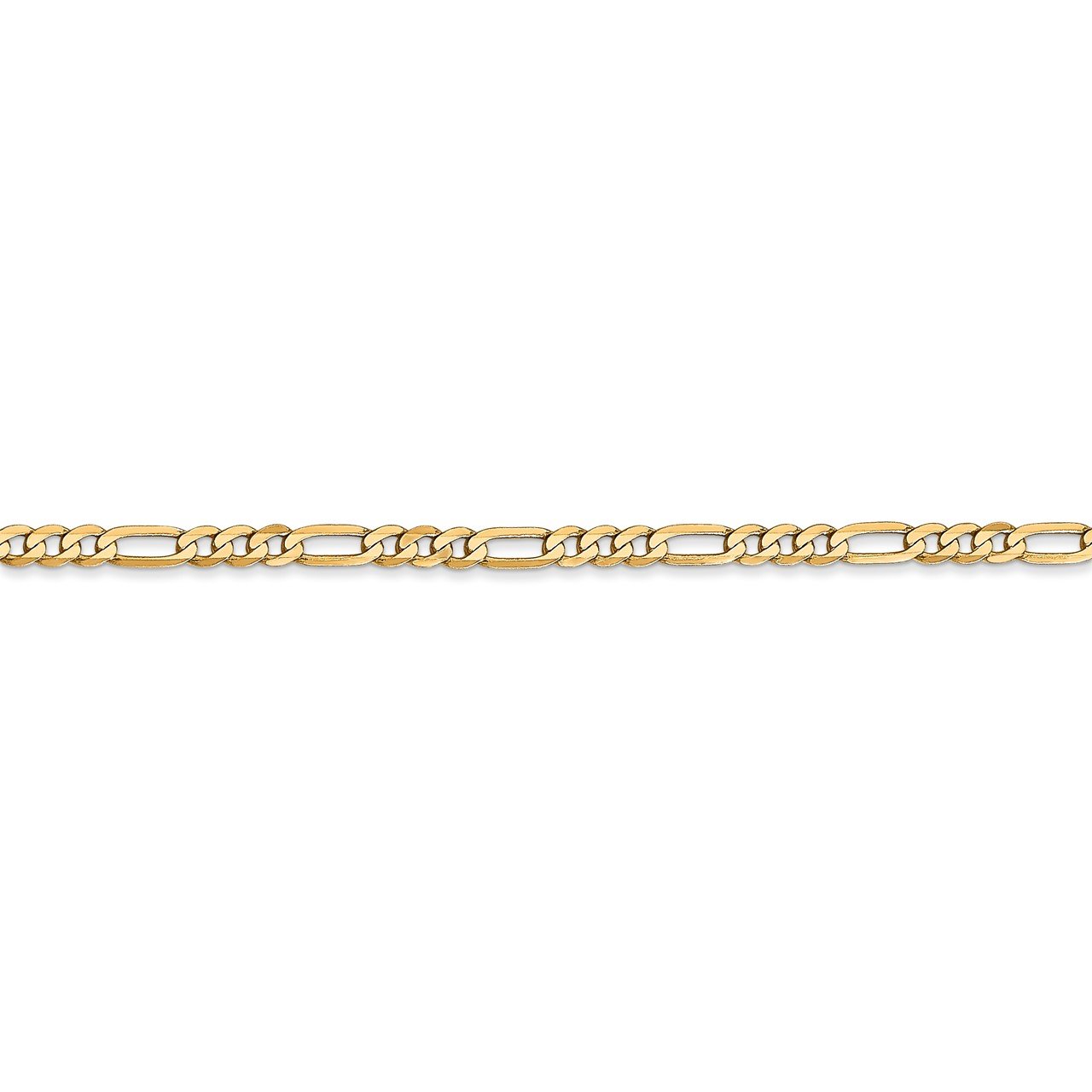 14k 2.75mm Flat Figaro Chain-2