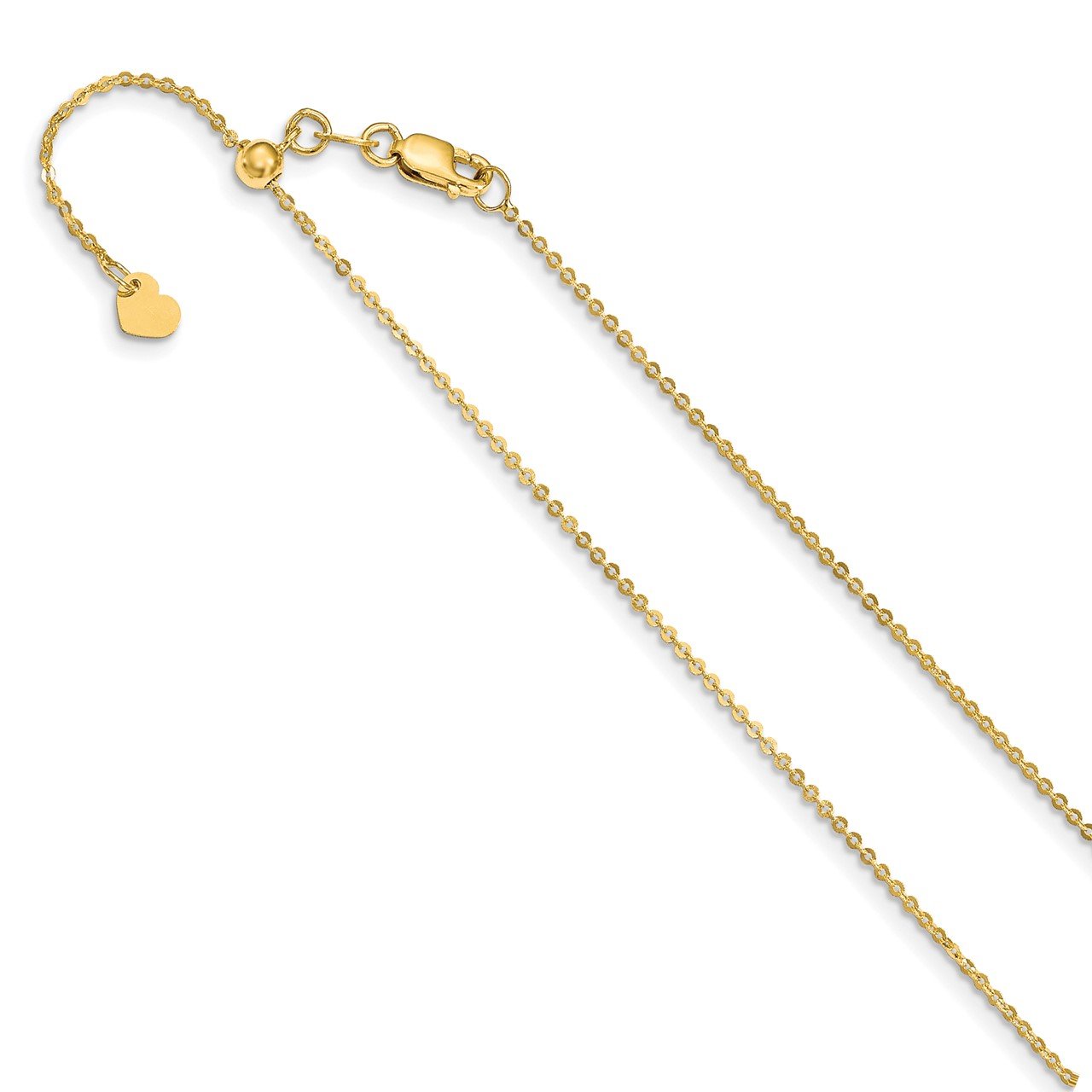 Leslie's 14K Adjustable 1.2mm Flat Cable Chain