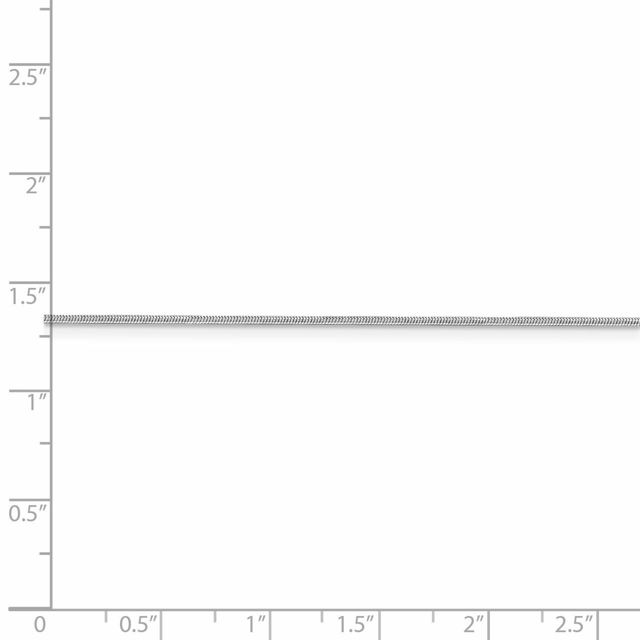 Leslie's 14K White Gold .9mm Round Snake Chain-4